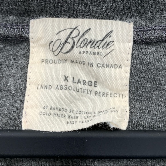 Blondie Apparel T-Shirt Dress Womens XL Grey Bamboo Cotton V-Neck Short Sleeve - Picture 7 of 8